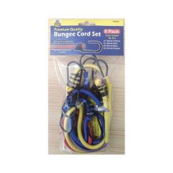 Gripwell Recovery Gear Bungee Cord, Metal Hook - 6 Pack