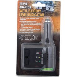 XTM 4x4 Accessories XTM 4x4 Accessories XTM Adaptor Triple With Batt Level Indicator 12V 10A