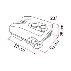 Plumbing Fiamma Waste Water Roll Tank 23L